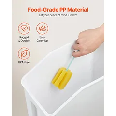 Ryžių ir šunų ėdalo hermetiški indai su ratukais, 4 vnt., 3,5–4,5 gal. — 4 nuotrauka