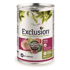 Exclusion Mono Protein Mediterraneo konservai šunims su veršiena, 400 g