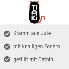 TIAKI žaislas katėms Palmė, 1 vnt. — 2 nuotrauka