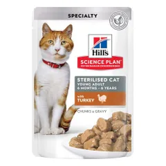 Hill's Science Plan Sterilised Cat Young Adult Turkey guliašas katėms