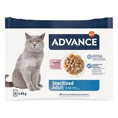 Advance Feline Sterilized su kalakutiena, drėgnas maistas katėms — 4 nuotrauka