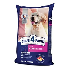 CLUB 4 PAWS Premium visavertis sausas ėdalas suaugusiems didelių veislių šunims  14kg.