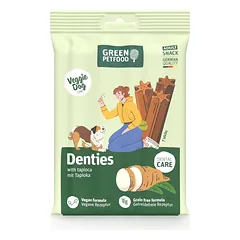 GREEN PETFOOD Denties with Tapioca 180 g veganiškas bežadinis kramtukas šunims