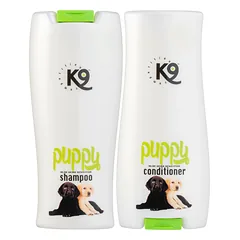 K9 Puppy Aloe Vera Rinkinys - švelnių kosmetikos priemonių rinkinys šuniukams, šampūnas ir kondicionierius su alaviju