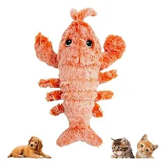 Mcboson Floppy Lobster žaislas šunims: pliušinis omaras šokinėjimui