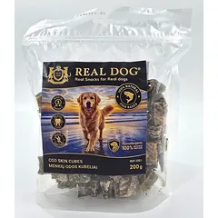 RDF-2001 REAL DOG SNACKS Menkių odos kubeliai 200g — 2 nuotrauka