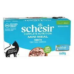 Schesir konservuoto maisto rinkinys katėms su tunu, 6x50g