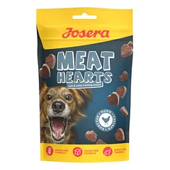 JOSERA Meat Meat Hearts Chicken treniravimo skanėstai šunims su vištiena, 70 g