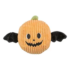 Trixie Halloween moliūgo-šikšnosparnio pliušinis žaislas šunims su cypsiuku, 10 cm