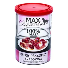 MAX Deluxe Dog vištiena skrandžiai - raumenys konservas 400 g
