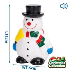 Nobleza vinilinis sniego senis su garsu žaislas šunims, 11x7,5 cm — 3 nuotrauka