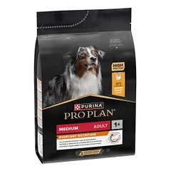 Purina Pro Plan Medium Adult Sausas pašaras vidutinio dydžio suaugusiems šunims, su vištiena, 3 kg