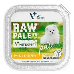 Raw Paleo Adult Mini paštetas mažų veislių šuniukams su kalakutiena, begrūdis, 150 g