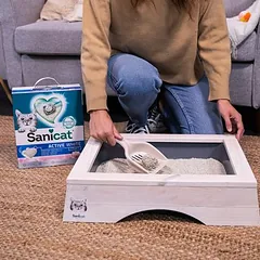 Sanicat Active White su lotoso žiedais, kraikas katėms, Ekonominė pakuotė: 3 x 6 l — 5 nuotrauka
