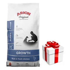 ARION Original Growth Chicken Puppy Large 12kg + Staigmena ŠUNIUI