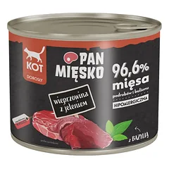 PAN MIĘSKO Kiauliena su elniena, šlapias kačių maistas, 200 g