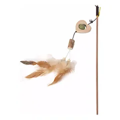 Quapas! Žaislas katėms meškerė su plunksnomis, 40 cm