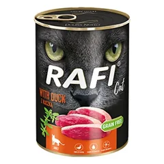 RAFI Cat Adult Mix 12 x 400 g skonių su menke ir antimi, šlapias maistas katėms