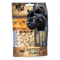 KIDCAT 100% liofilizuoti strutienos kubeliai 25g