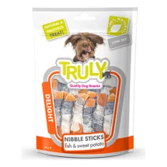 Truly Nibble Sticks skanėstai šunims su batatais ir žuvimi, 85 g