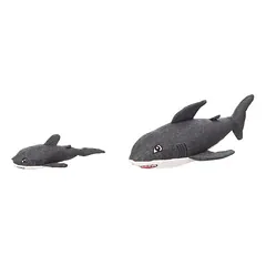 Flamingo Hundespielzeug Flipper Hai grau