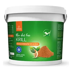 Pokusa RawDietLine Krill - liofilizuoti krilio milteliai šunims ir katėms, Omega riebalų rūgščių, EPA ir DHA šaltinis.