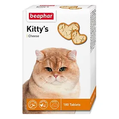 Beaphar Kitty’s Cheese vitaminizuotas papildas katėms su sūriu, 180 tablečių