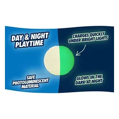 Chuckit! Max Glow Ultra Squeaker Ball M šviečiantis kamuolys — 3 nuotrauka
