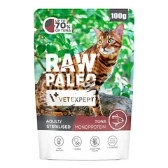 Raw Paleo Cat Adult Sterilised Monoprotein Tuna 100 g