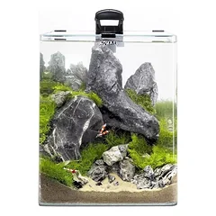 *Opti Bent 70 akvariumas stačiakampis, juodas, 39x39x45 cm, 68 l