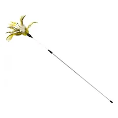 GIMCAT žaislas katėms lanksti lazdelė su popierinėmis spiralėmis ir plunksnomis, 62cm