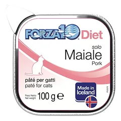 Forza10 Solo Diet drėgnas maistas katėms su kiauliena, 100 g
