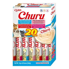 Churu Multipack skanėstų rinkinys katėms su tunu ir jūros gerybėmis, 20 vnt