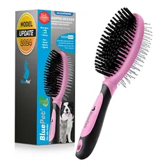 BluePet 2in1 Hundebürste und Katzenbürste für Langhaar & Kurzhaar