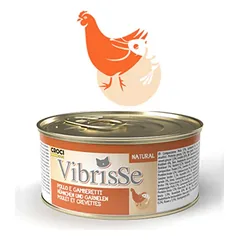 VIBRISSE konservai katėms su vištiena ir krevetėmis 70g 1vnt (24)