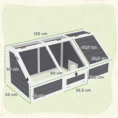 Vėžlių voljeras, be dugno, 2 zonos, 120 × 55 × 20/50 cm — 3 nuotrauka