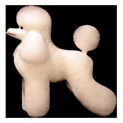 Mr. Jiang Pudelis Visas Kūno Kailis Ėriukas - keičiamas kailis Toy Poodle kirpimo manekenui, kreminis
