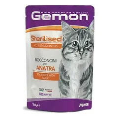 Gemon Cat Sterilised Chunkies with Duck 100 g nuotrauka