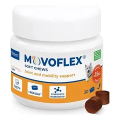VIRBAC Movoflex S Minkšti sąnarių kroketai šunims iki 15 kg -30 kroketų
