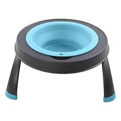 Dexas Popware sulankstomas pakeltas šėryklos stovas - sulankstomas pakeltas dubuo šunims, Niebieski / 355ml — 3 nuotrauka