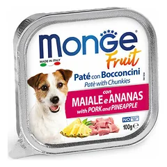 Monge Dog Fruit Pate and Chunkies with Pork and Pineapple 100 g