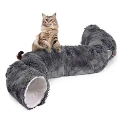 Canadian Cat Company tunelis katėms CUBI, kampuotas, su gulimąja pagalvėle, L 100 x B 80 x H 26 cm - antracito spalvos — 2 nuotrauka
