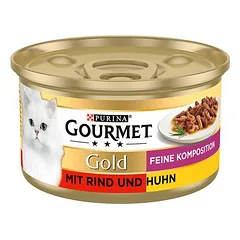 Gourmet Gold Feine Komposition drėgnas maistas katėms 12 x 85 g — 2 nuotrauka