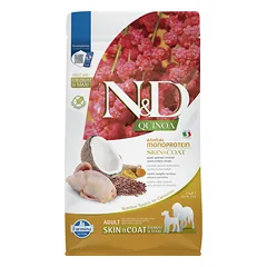 FARMINA N&D QUINOA – Sausas maistas suaugusiems sterilizuotiems vidutinių ir didelių veislių šunims su antiena, brokoliais ir šparagais 2,5 kg