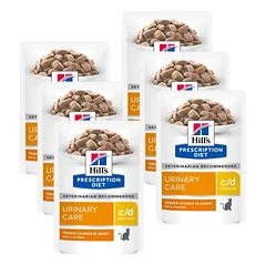 HILL'S PD Prescription Diet Feline c/d Multicare Chicken 6x85g paketėlis