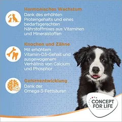 Concept for Life Medium Puppy & Junior sausas maistas šuniukams, > 10 kg — 4 nuotrauka