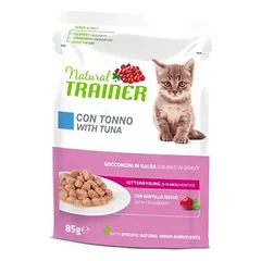 Natural Trainer Cat Kitten & Young Tuna busta drėgnas maistas kačiukams ir jauniems suaugusiems katukams su tunu, 85 g nuotrauka