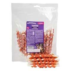 CHRUP&GO Twister su triušiena, 24 x 500 g, skanėstas šunims