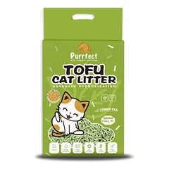 Kraikas katėms Purrfect žalios arbatos kvapo, 6 l (2,5 kg), nedulkantis