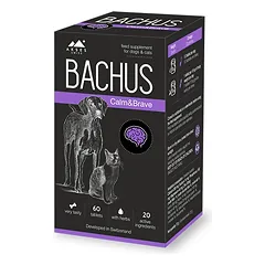 Bachus Calm & Brave papildai šunims ir katėms, 60 tabl.